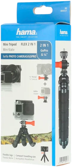 Hama Kamerajalusta Flex 2in1 kameroille ja GoPro:lle, 14 cm, musta - 6