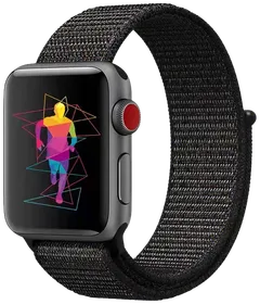 Wave Nailonranneke, Apple Watch 38mm / Apple Watch 40mm / Apple Watch 41mm, Musta - 3