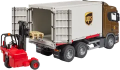 Bruder Scania Super 560R UPS Logistics truck w forklift - 7