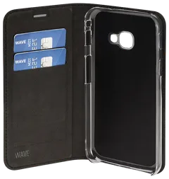 Wave Book Case, Samsung Galaxy Xcover 4 / Samsung Galaxy Xcover 4s, Musta - 2