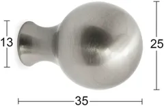 Habo nuppivedin William 25mm harjattu nikkeli - 1