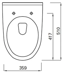 Gelia seinä-wc Lux 3 180/230 cc kanneton - 3