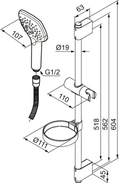 Mora suihkusetti Lionx 130390 3-toiminen - 2