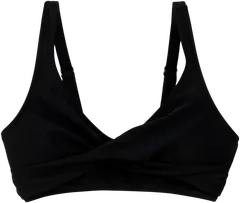 Actuelle Naisten bikiniyläosa kietaisu musta - BLACK - 1