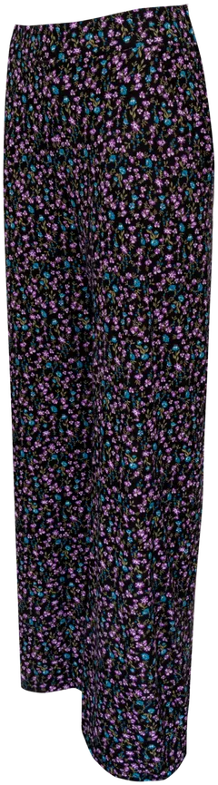 House naisten neuloshousut 222H162440 - black small flower - 2