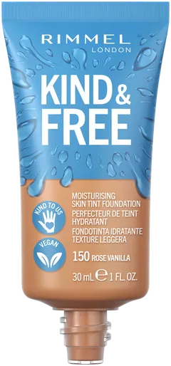 Rimmel Kind & Free Skin Tint Foundation 30 ml, 150 Rose Vanilla meikkivoide - 2