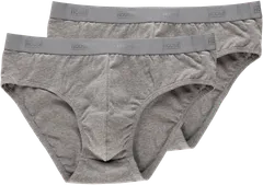 House miesten brief-alushousut 2-pack - Mel. grey - 1