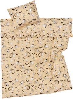Moomin Arabia pussilakanasetti Muumiperhe 150x210+50x60 cm aprikoosi - 1