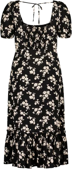 iJeans naisten mekko 218IJ21742 - black flower - 2