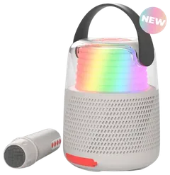 MOB karaokesetti Bluetooth kaiuttimella ja langattomalla mikrofonilla KS-80 harmaa - 1