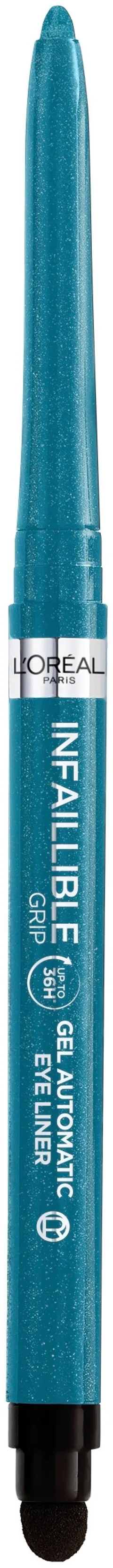 L'Oréal Paris Infaillible Grip 36H Gel Automatic Eyeliner 07 Turquoise Faux Fur silmänrajausväri 0,3 g - Turquoise Faux Fur - 1