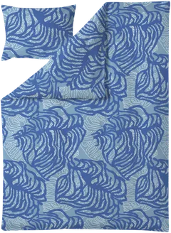 Finlayson pussilakanasetti Viuhkakorallit 150x210+50x60 cm, sininen-vaaleansininen - 1