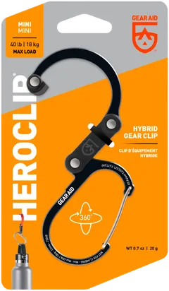 GearAid HeroClip monitoimikoukku Mini musta - 3