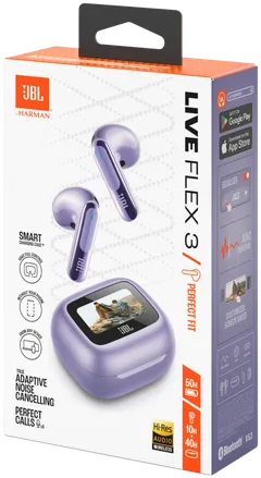 JBL Bluetooth vastamelunappikuulokkeet Live Flex 3 violetti - 10