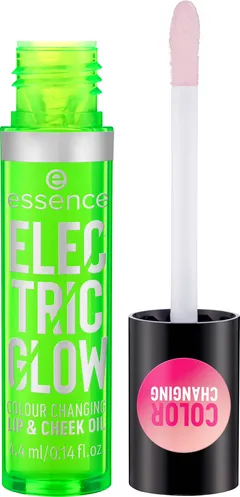 essence ELECTRIC GLOW COLOUR CHANGING LIP & CHEEK OIL väriä vaihtava huuli- ja poskiöljy 4,4 ml - 1