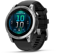 Garmin urheilukello Fenix E AMOLED 47 mm ruostumaton teräs/musta - 1