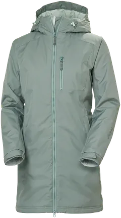 Helly Hansen naisten pitkä kevytvanutakki Long Belfast Winter 62395 - Grey Cactus - 1