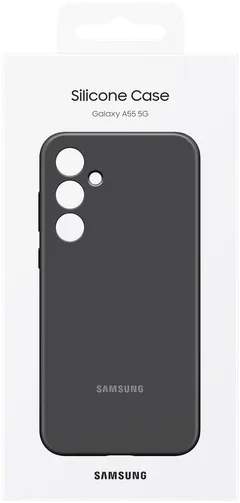 Samsung Galaxy A55 silicone case musta silikonikuori - 7