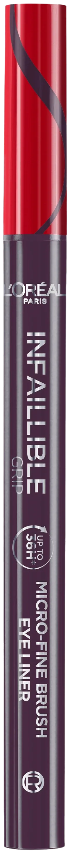L'Oréal Paris Infaillible Grip 36H Micro-Fine eyeliner 04 Dew Berry nestemäinen silmänrajausväri 0,4g - 04 Dew Berry - 2