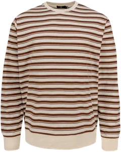 House miesten raidallinen trikoopaita 195H312403 - Coffee/off-white stripe - 1