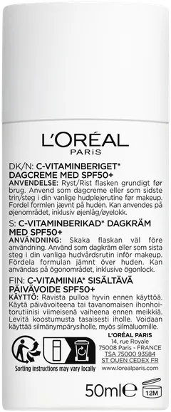 L'Oréal Paris Revitalift Clinical Daily Moisturizing Fluid SPF 50 päivävoide normaalille iholle  50ml - 3