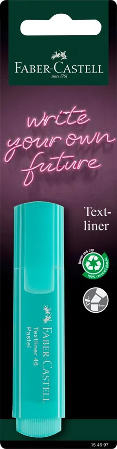 Korostuskynä Faber-Castell 46 pastelli pinkki,turkoosi,vaalean vihreä - 4