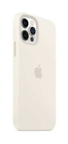 APPLE iPhone 12/12 Pro silikonikuori MagSafe yhteensopivuudella, valkoinen - 1