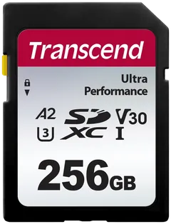 Transcend 340S 256GB U3 SDXC muistikortti (R160 W90 MB/s) - 1