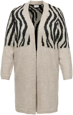 Only Carmakoma naisten neuletakki Carjade Zebra - Whitecap Gray - 1