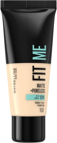 Maybelline New York Fit Me Matte+Poreless -meikkivoide 100 Warm Ivory 30ml - 1