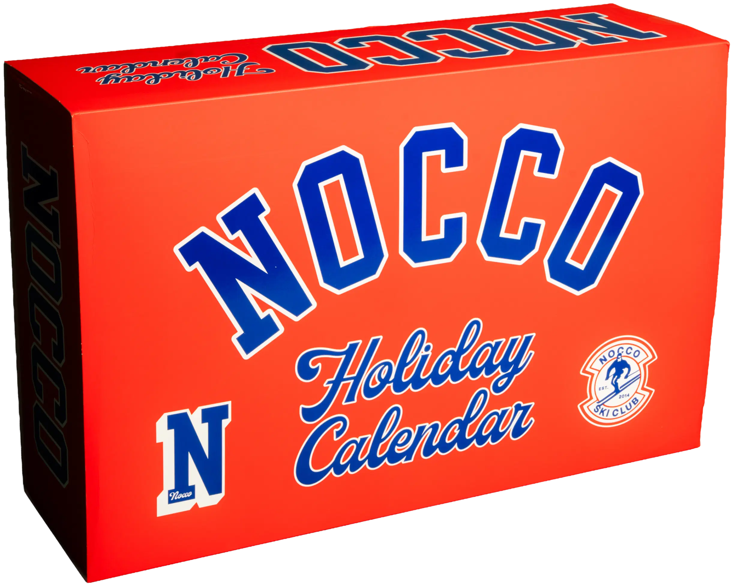 Nocco-joulukalenteri, jonka jokaisessa luukussa energiajuomatölkki.