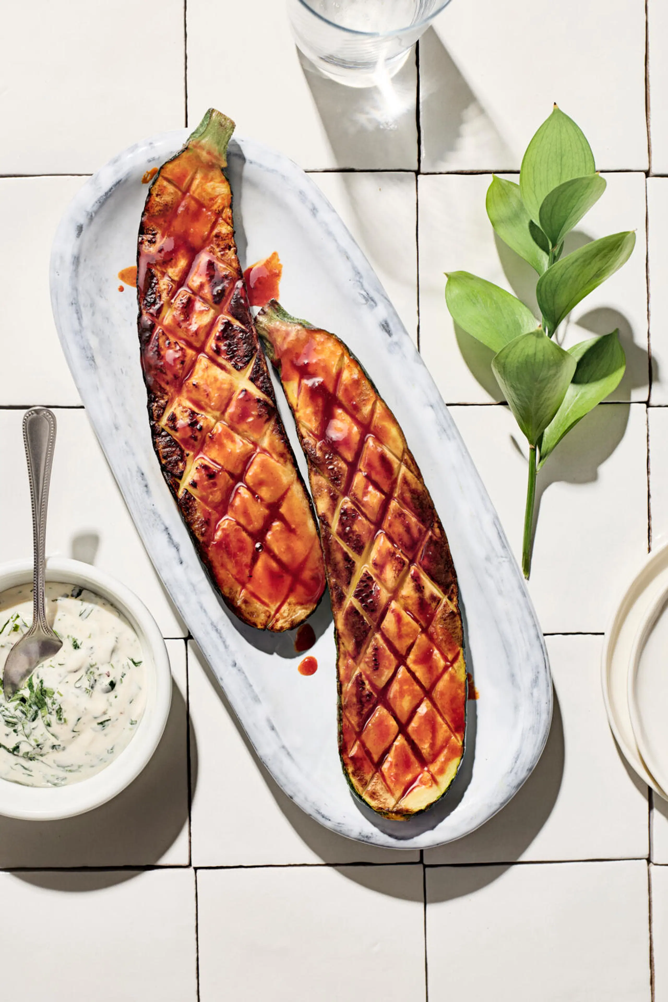 Grillatut korealaiset kesäkurpitsat