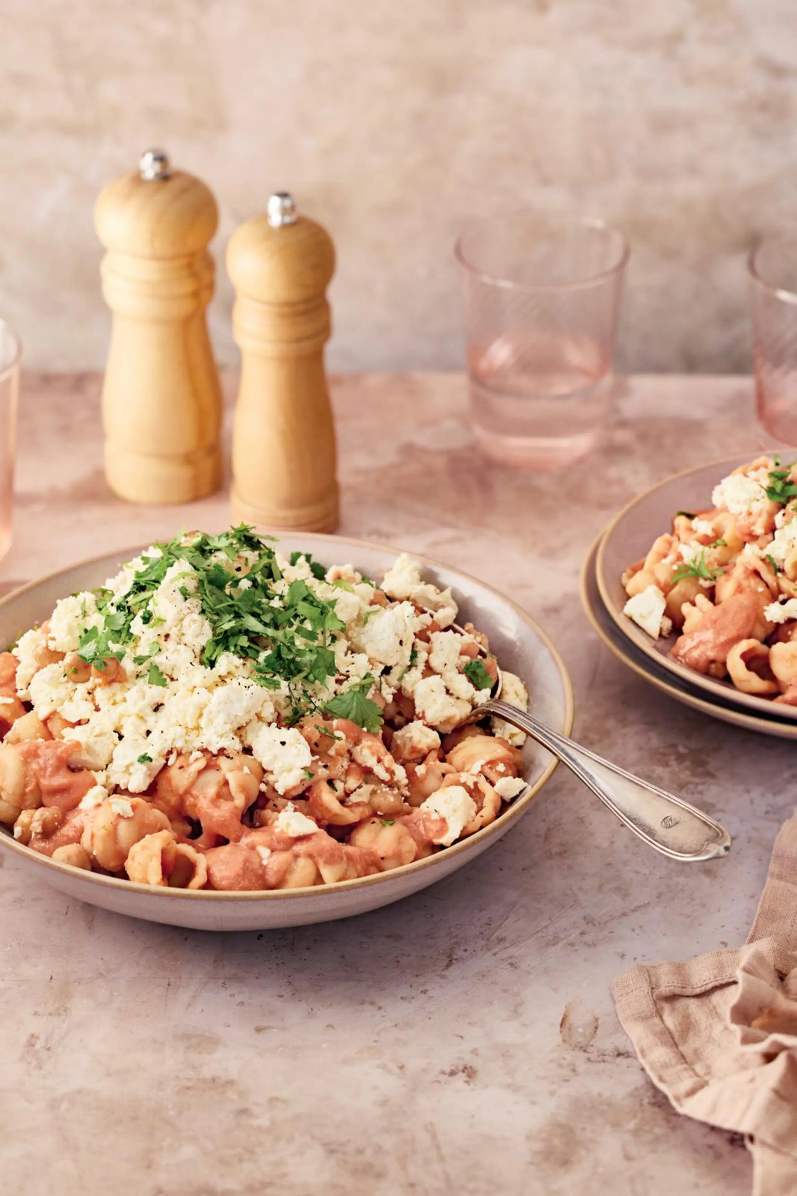 Paahdettu kikhernepasta