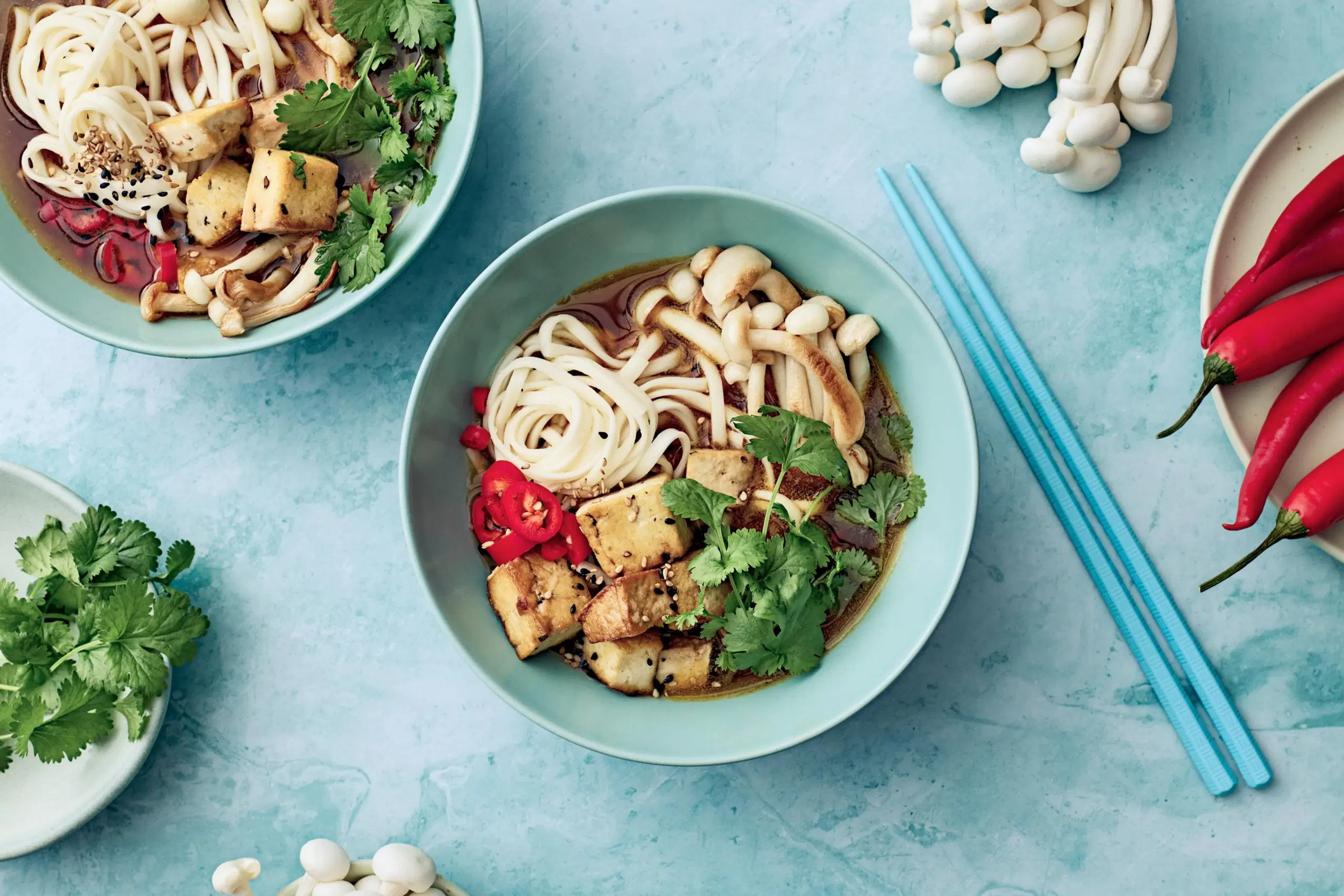 Ramen tofulla ja sienillä