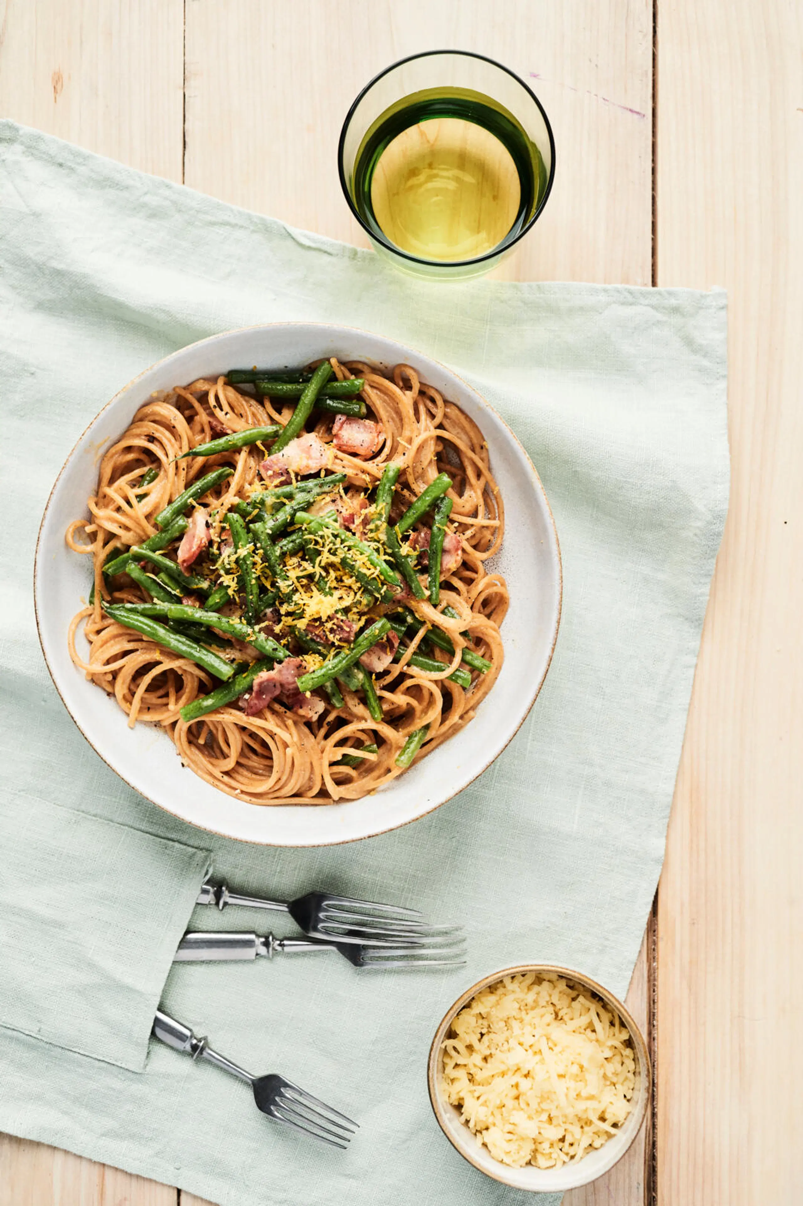 Papupasta carbonara