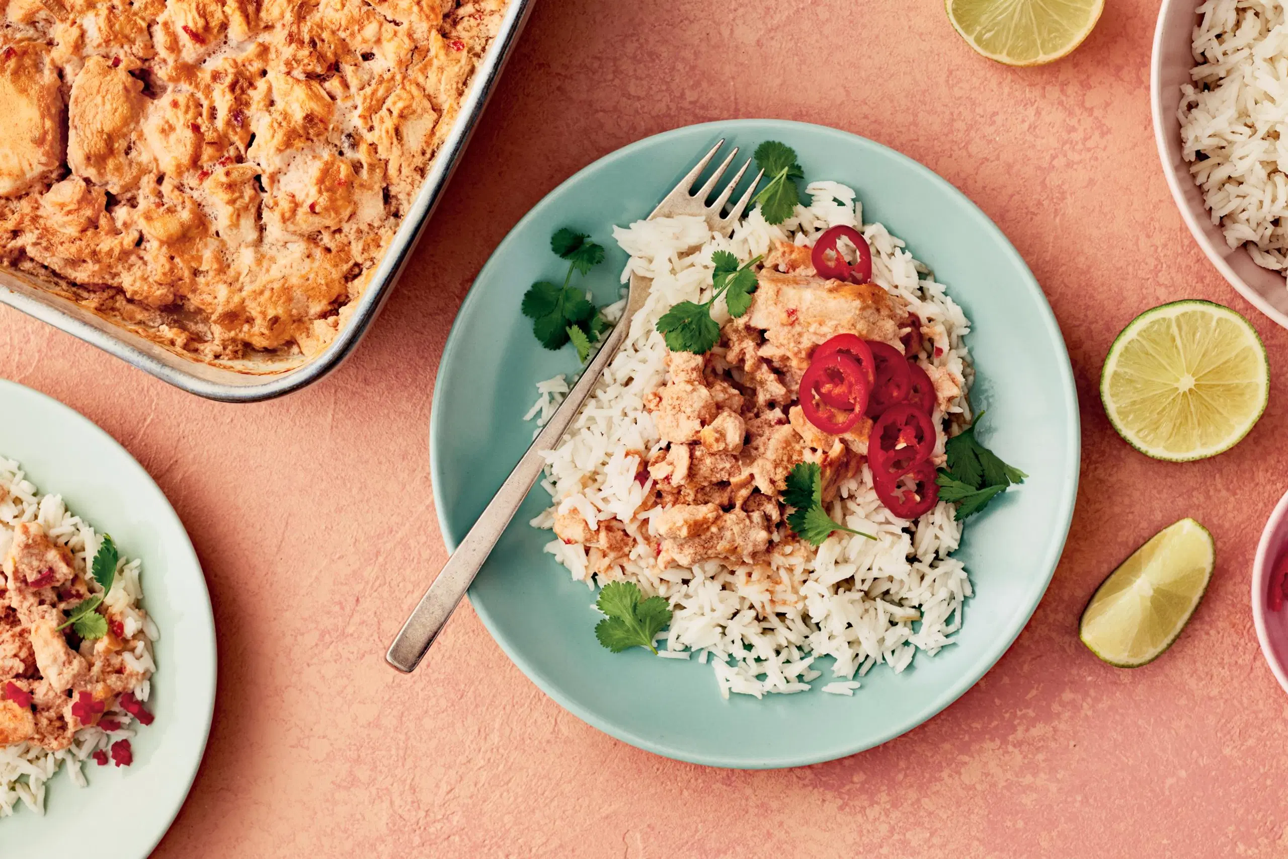 Lime-kookoskana uunissa