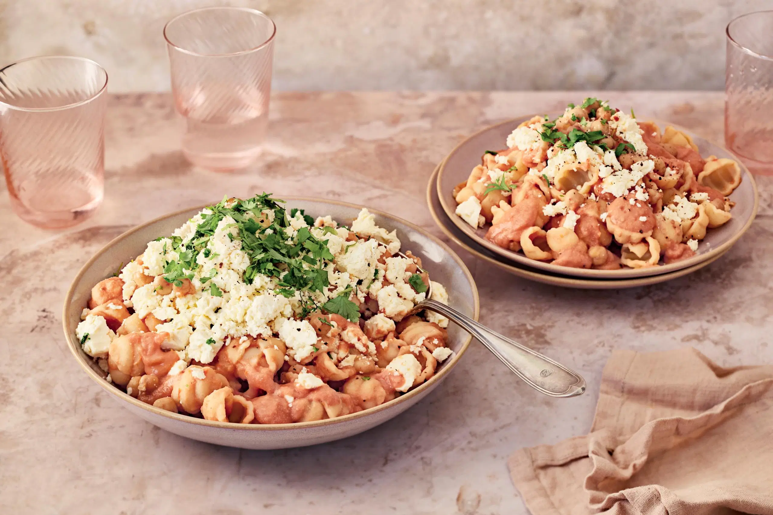 Paahdettu kikhernepasta