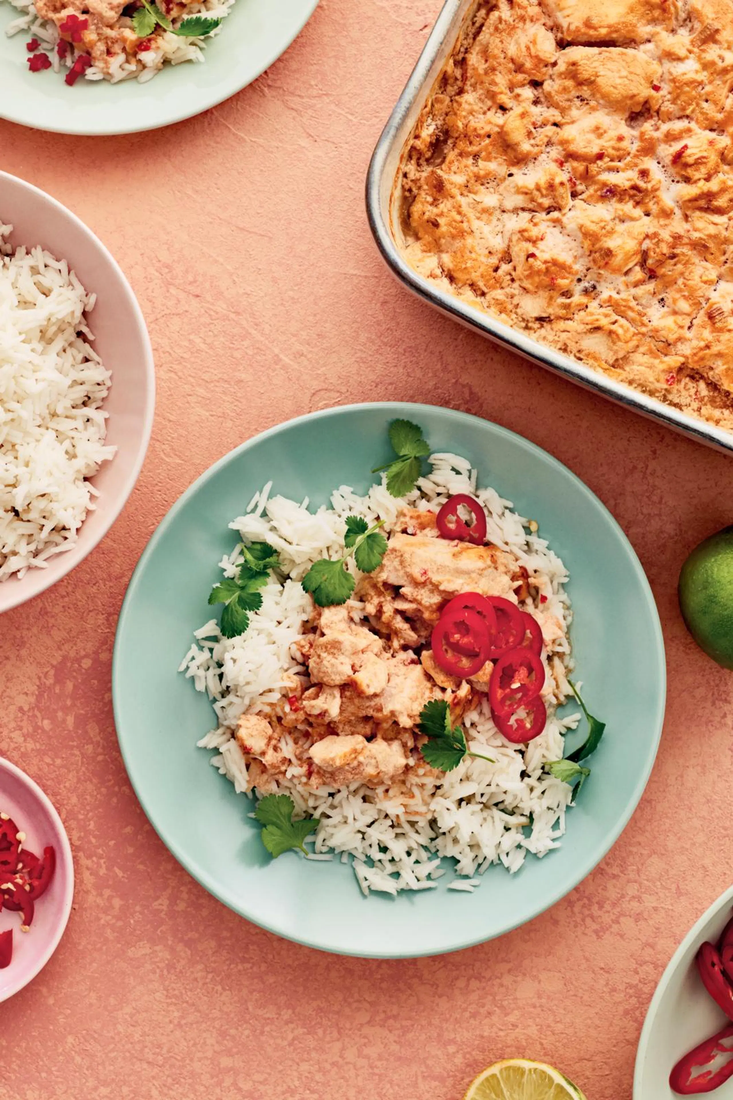 Lime-kookoskana uunissa