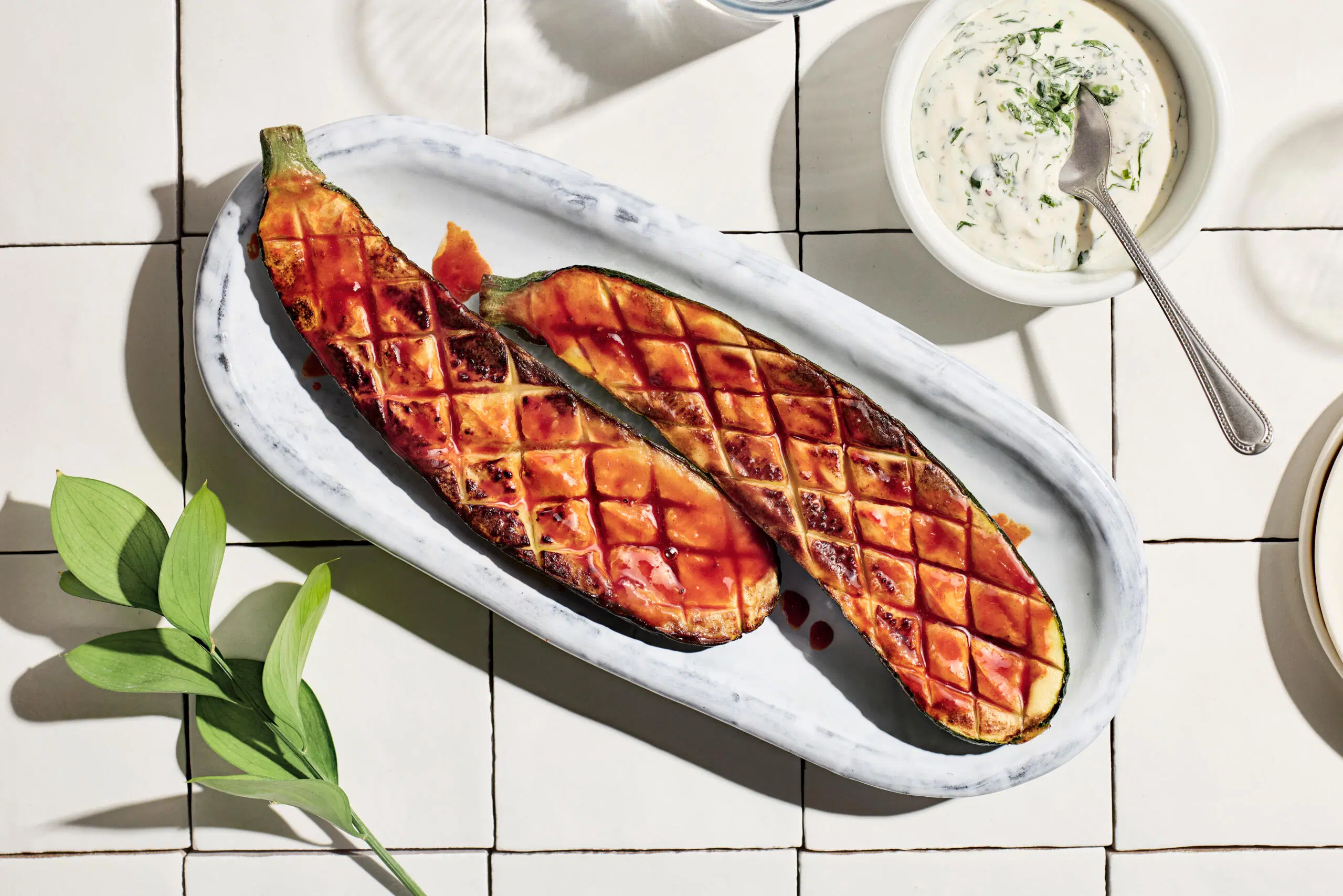Grillatut korealaiset kesäkurpitsat