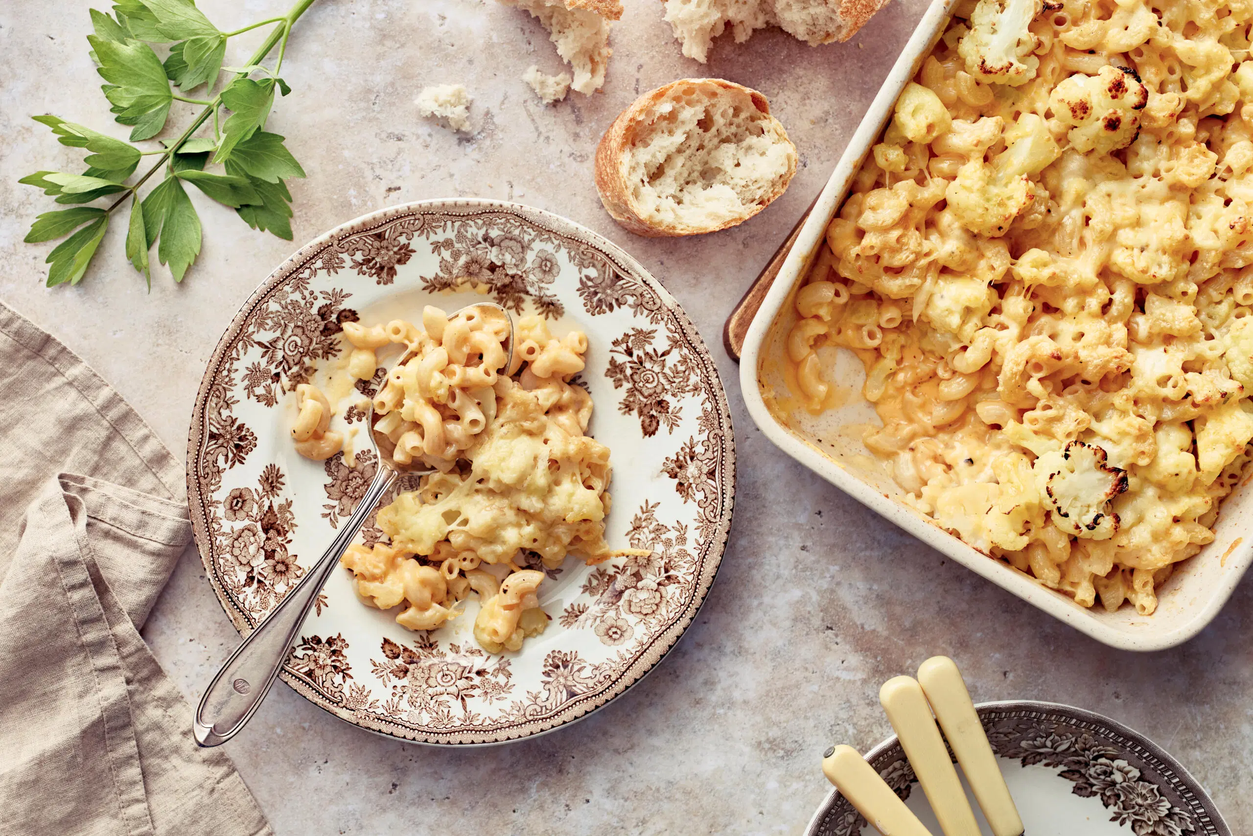 Mac and cheese kukkakaalista