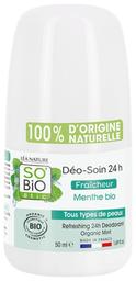 Rulldeodorant So Bio 24h orgaaniline münt 50ml