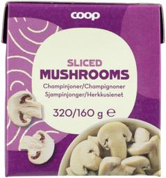 Coop šampinjoniviilud soolvees 320/160g