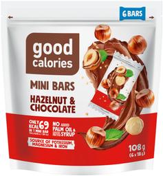 Mini batoonid GOOD CALORIES sarapuupähkli ja šokolaadiga 18gx 6