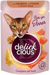 Delickcious Täisväärtuslik konserv täiskasvanud kassidele – Kreemjas lõhe-juustu kiusatus, 85 g