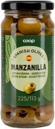 Coop rohelised kivideta manzanilla oliivid 225/113 g