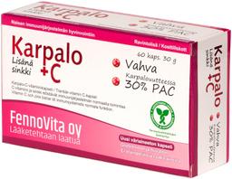 Fennovita toidulisand jõhvikad + C-vitamiin 60 tk 30 g
