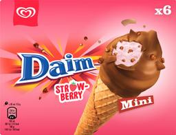 Daim mini-maasikajäätiste mitmikpakk, 6 x 85 ml/318 g