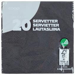 Salvrätik must 24cm 20tk