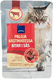 Konserv kassidele veiselihatükkidega 100 g