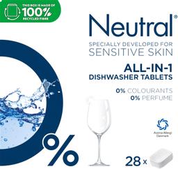 Nõudepesutabletid, NEUTRAL, 28 tk